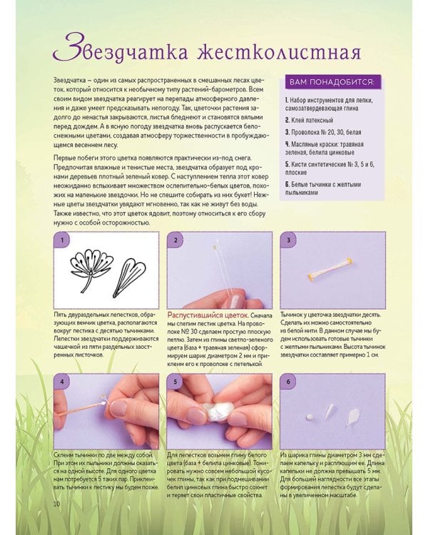 Весенние цветы из полимерной глины.Поробные мастер-классы