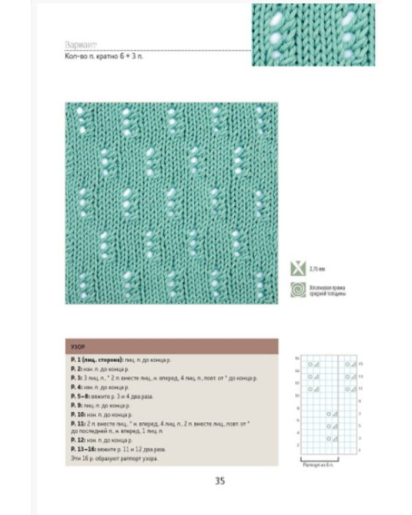 Библия ажурных узоров для вязания спицами.35 воздушных мотивов и 13 изысканных проект.