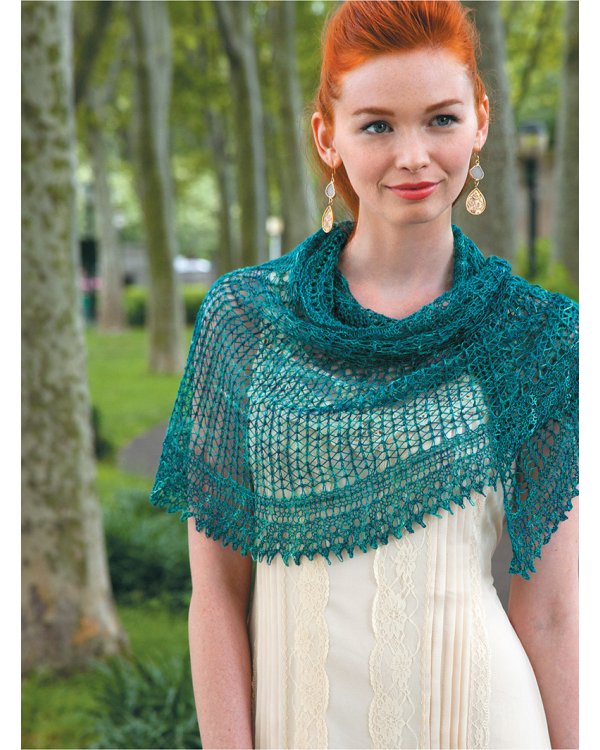 Классические шали.20 элегантных моделей с ажурами,косами и другими узорами.Спицы