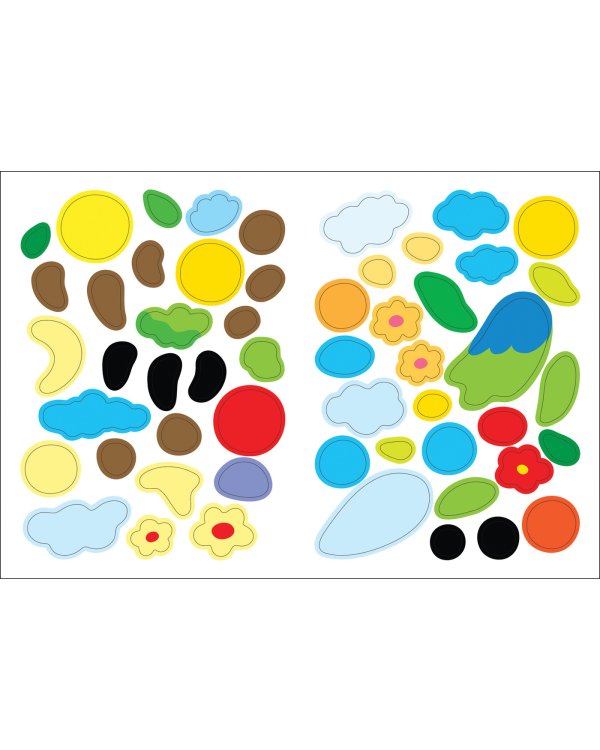 Животные.Наклей и раскрась