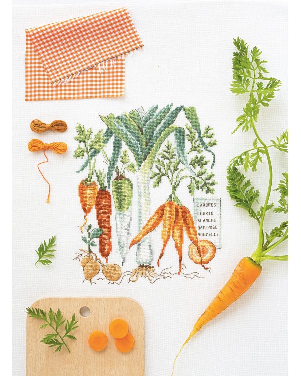 Французская вышивка крестом:Любимый огород Вероник Ажинер