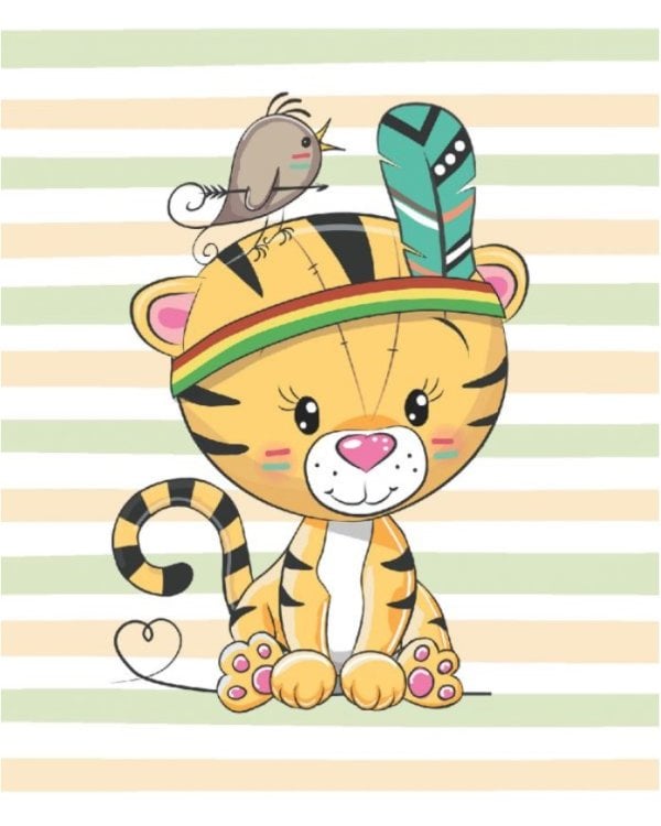 Блокнот с тигрятами, голубой