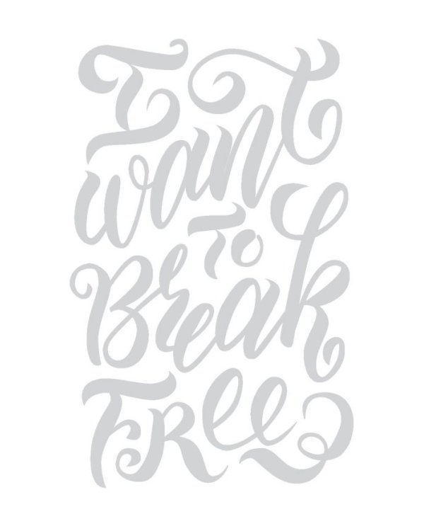 Набор-открыток шаблонов.Напиши настроение в стиле леттеринг (белый)