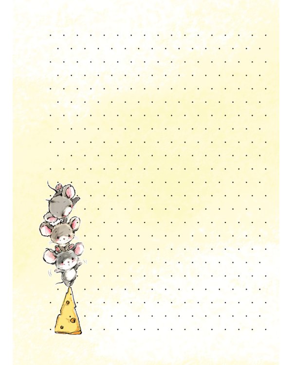 Блокнот с мышками. Кот из дома - мышка в пляс!