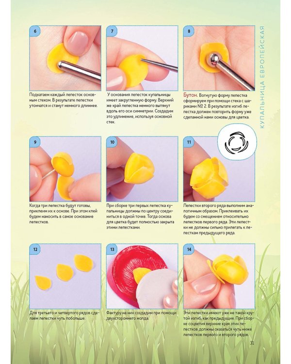 Весенние цветы из полимерной глины.Поробные мастер-классы