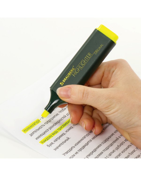 Текстовыделитель "Original", цвет желтый, линия 1-5 мм