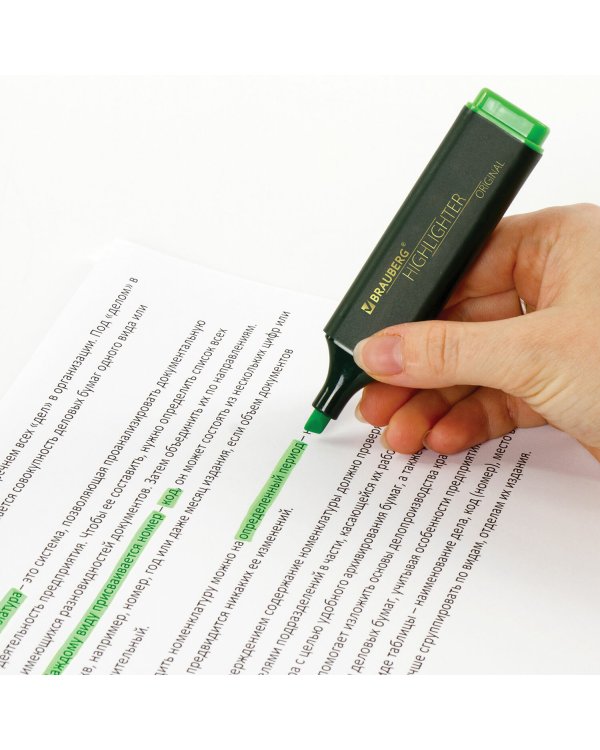 Текстовыделитель "Original", цвет зеленый, линия 1-5 мм