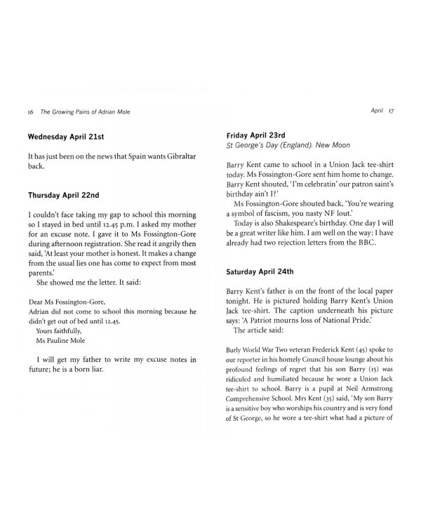 The Growing Pains of Adrian Mole