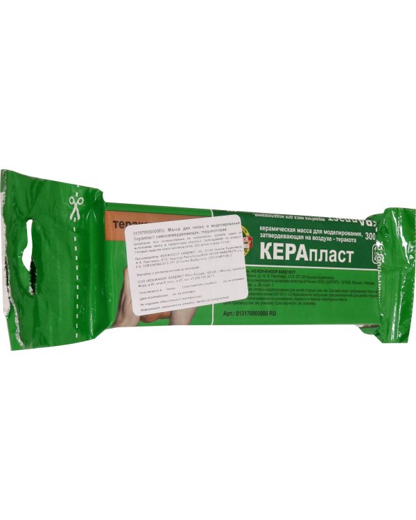 Глина для лепки "Keraplast", 300 грамм, терракотовая