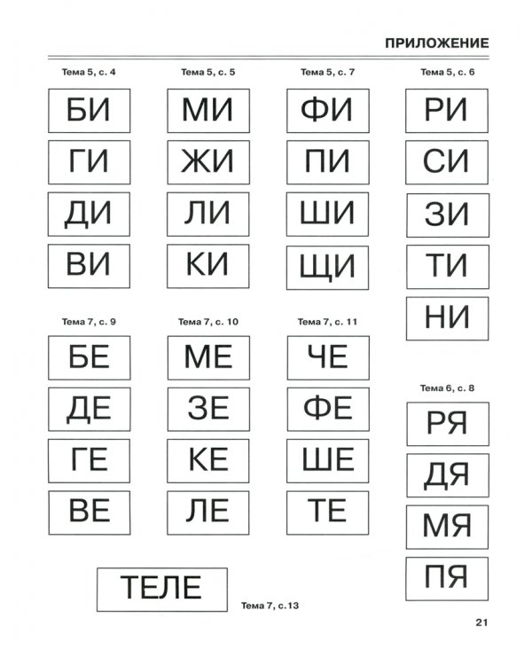 Я запоминаю слоги. Тетрадь № 2. Приложение к "Занимательному букварю". Темы 5-10