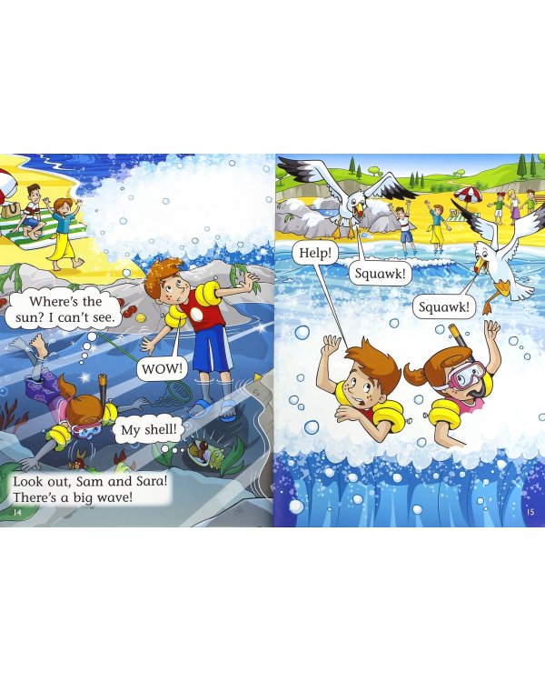 Fun at the Beach. The Big Wave