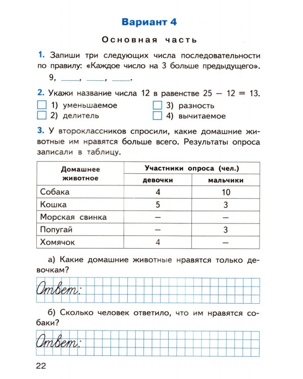 Математика. 2 класс. Итоговые контрольные работы. ФГОС