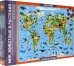 Карта-пазл. Мир - животные и растения, 260 деталей