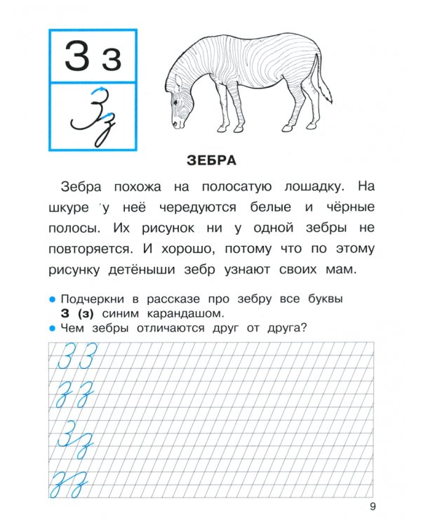 Прописи для 1 класса с рассказами о животных. ФГОС