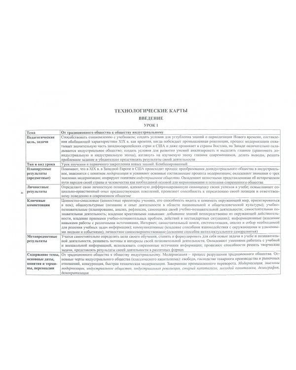 История. 8 класс. Технологические карты уроков по уч. А. Я. Юдовской, П. А. Баранова и др. ФГОС