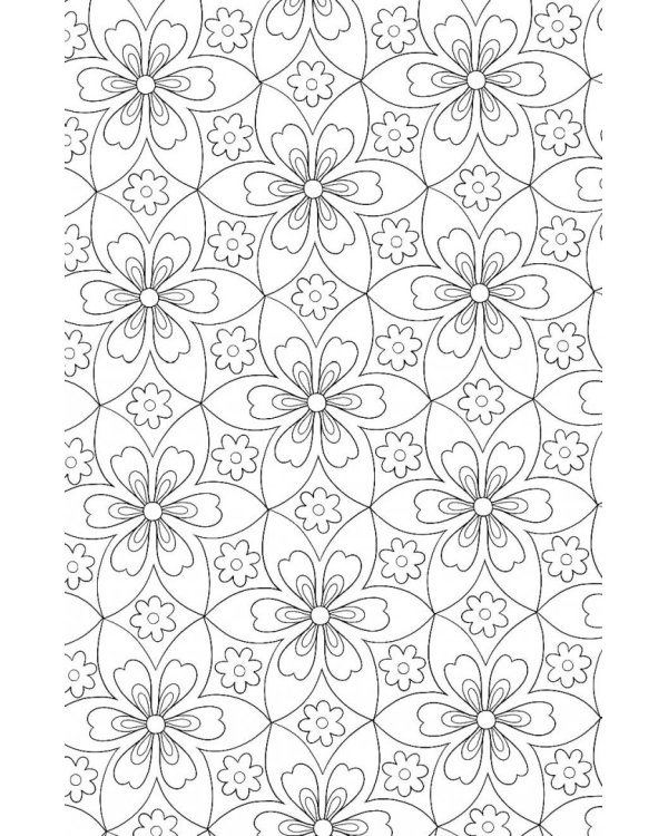 Цветочная фантазия. Мини-раскраска-антистресс для творчества и вдохновения