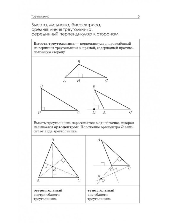 Геометрия в схемах и таблицах