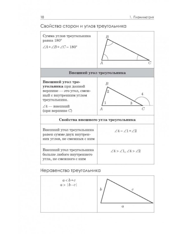 Геометрия в схемах и таблицах