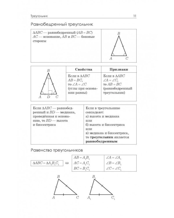 Геометрия в схемах и таблицах