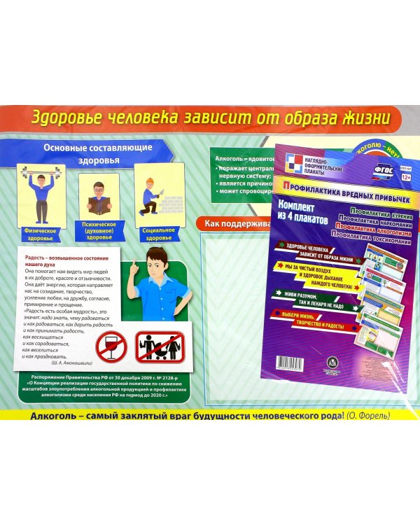 Комплект плакатов "Профилактика вредных привычек". ФГОС