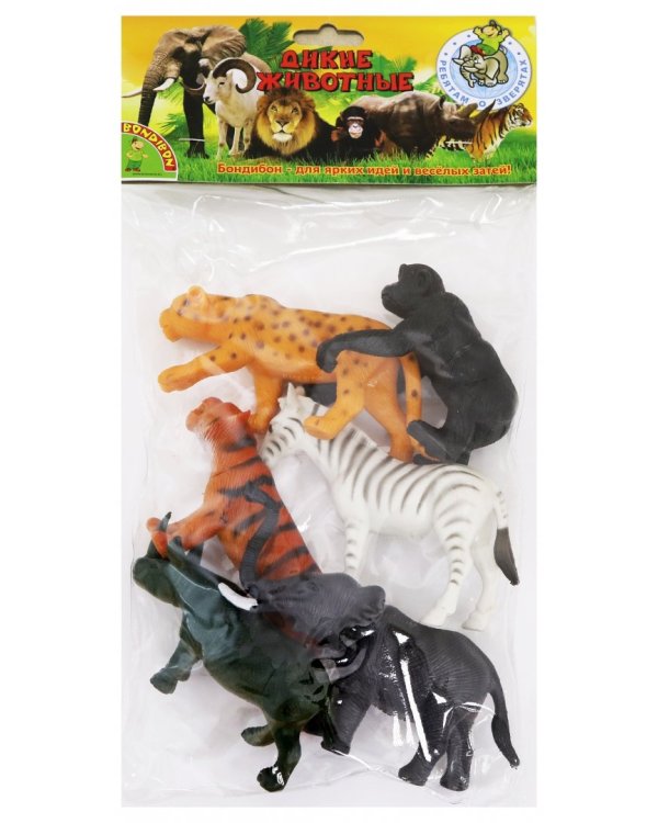 Набор животных. Дикие животные, 6 штук