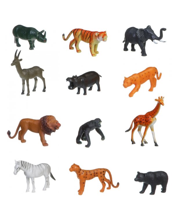 Набор животных. Дикие животные, 12 штук