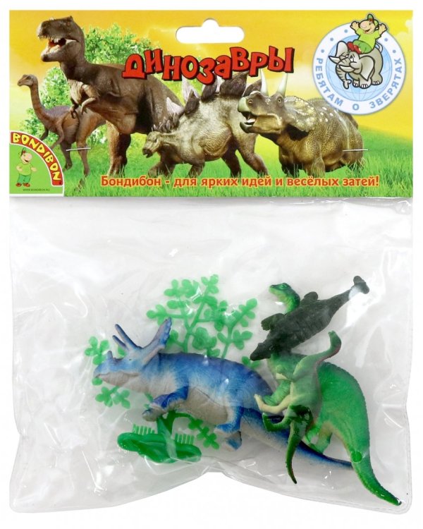 Набор животных. Динозавры, 4 штуки