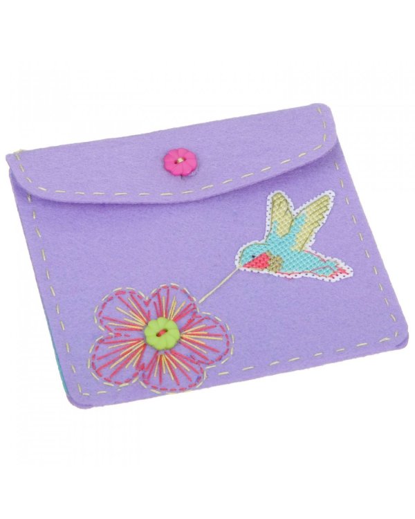 Вышиваем крестиком. Кошелек своими руками. Птичка