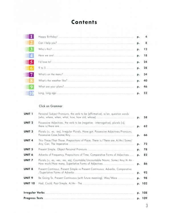 Click On 1. Student's Workbook
