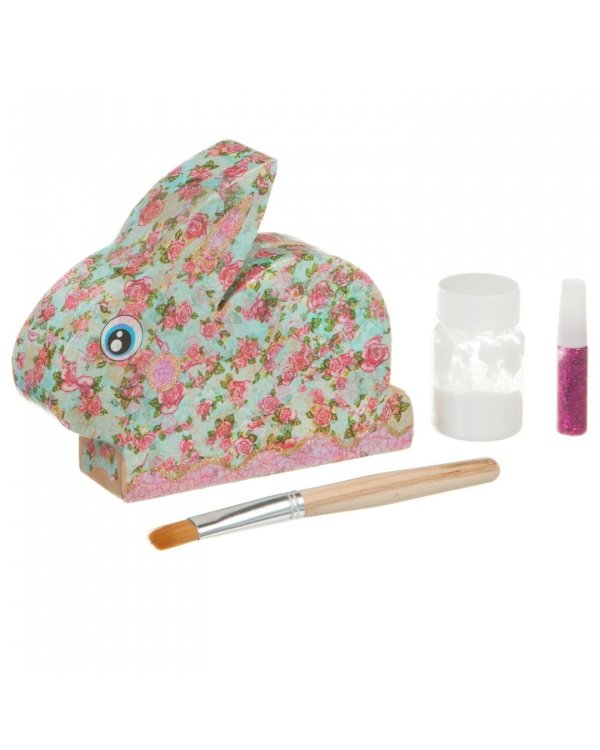 Копилка в технике декопатч. Зайчик