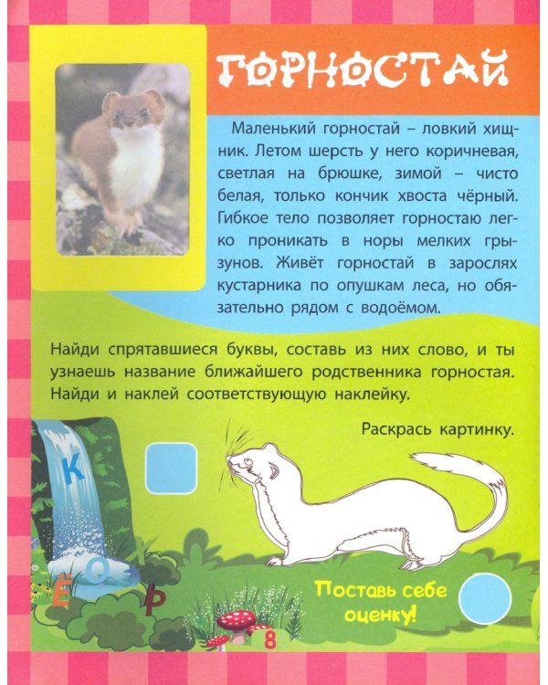 Хищники. Сборник развивающих заданий с наклейками. Загадки, пословицы, скороговорки