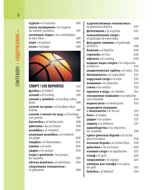 Испанско-русский визуальный словарь с транскрипцией