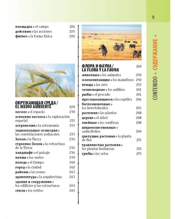 Испанско-русский визуальный словарь с транскрипцией