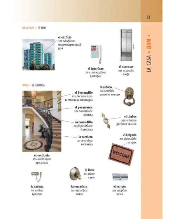 Испанско-русский визуальный словарь с транскрипцией