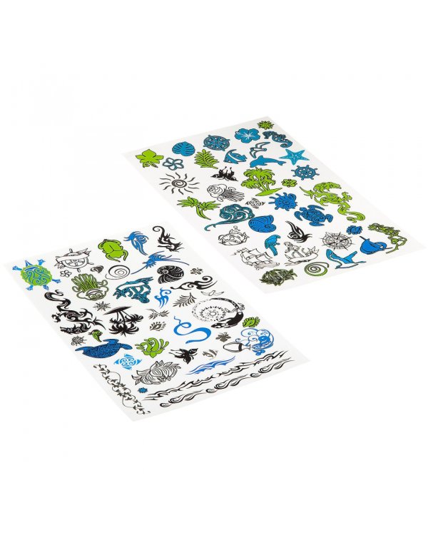 Набор тату-арт. Тропические острова