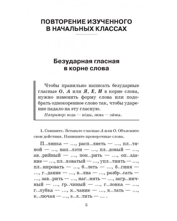 Русский язык. 5 класс. Правила и упражнения