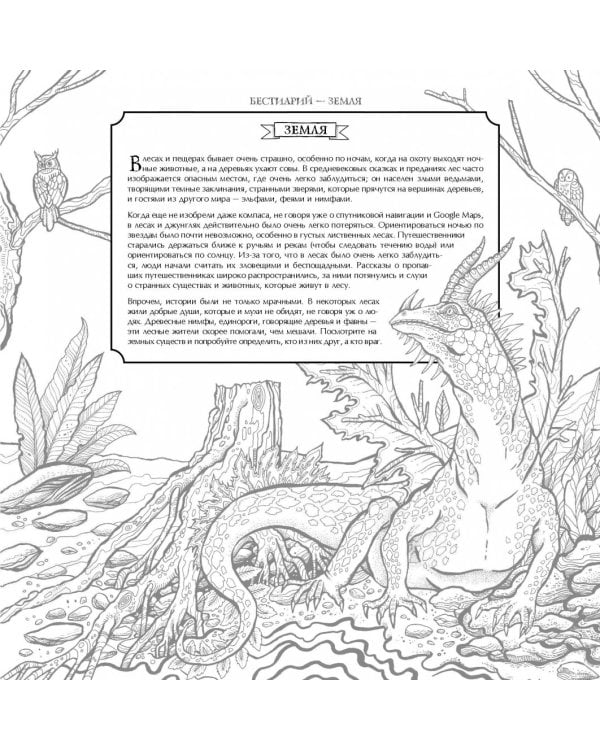 Фантастические существа. Книга-раскраска