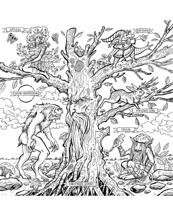 Фантастические существа. Книга-раскраска