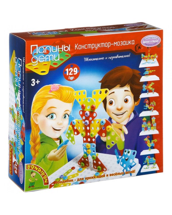 Конструктор-мозаика, 129 деталей