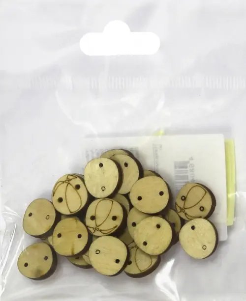 Пуговицы "Мяч", 1,5 см, 25 штук