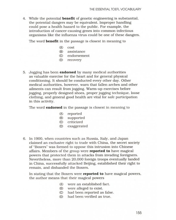 Essential Words for the TOEFL