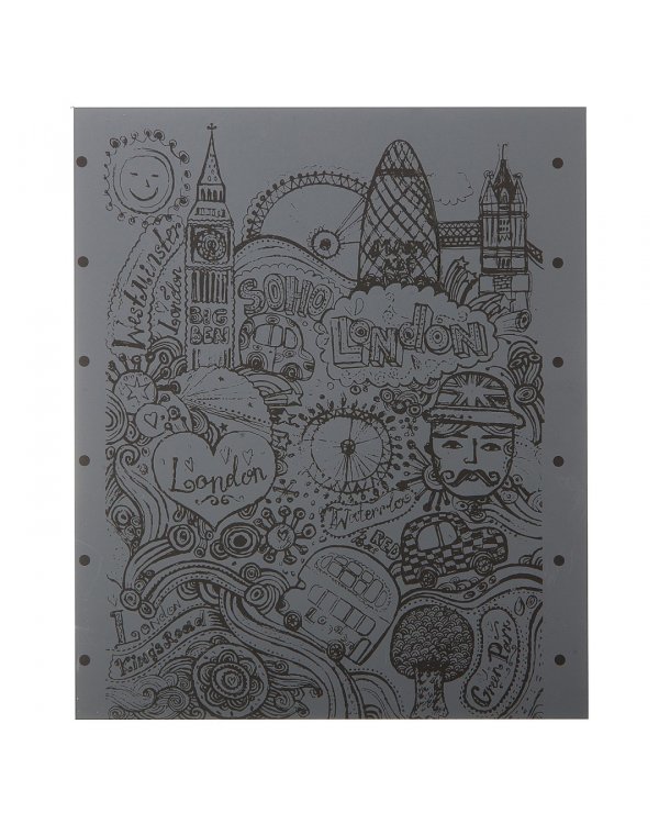 Гравюра Лондон, с металлическим эффектом золото