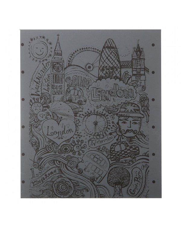 Гравюра Лондон, с металлическим эффектом золото