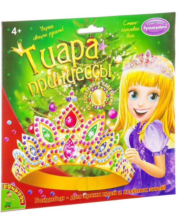 Новогодняя тиара принцессы с пайетками и стразами