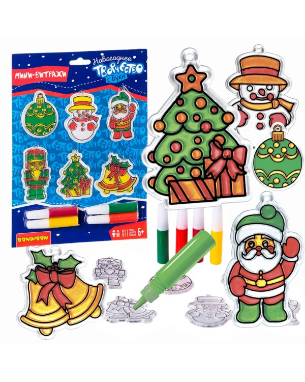 Новогодние украшения. Витраж