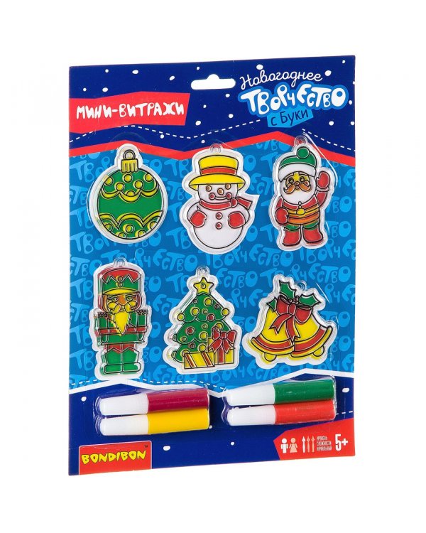 Новогодние украшения. Витраж