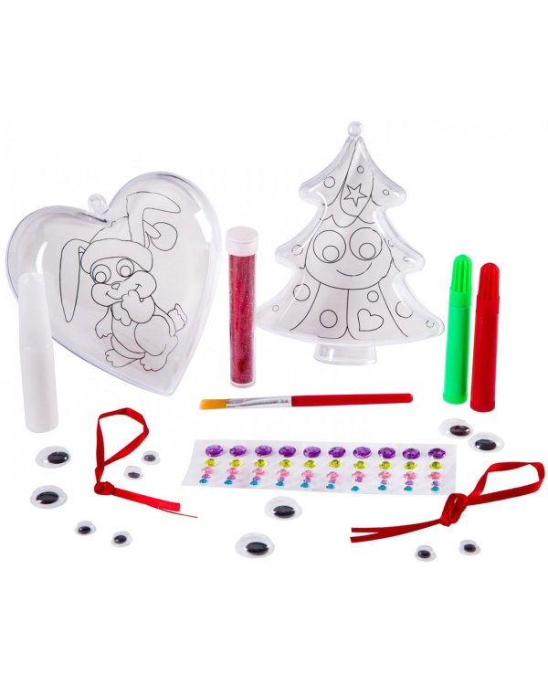 Набор для творчества. Новогодние фигурки с сюрпризом. Елочка и сердце