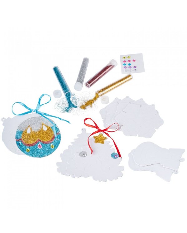 Набор для творчества. Ёлочные украшения с блёстками