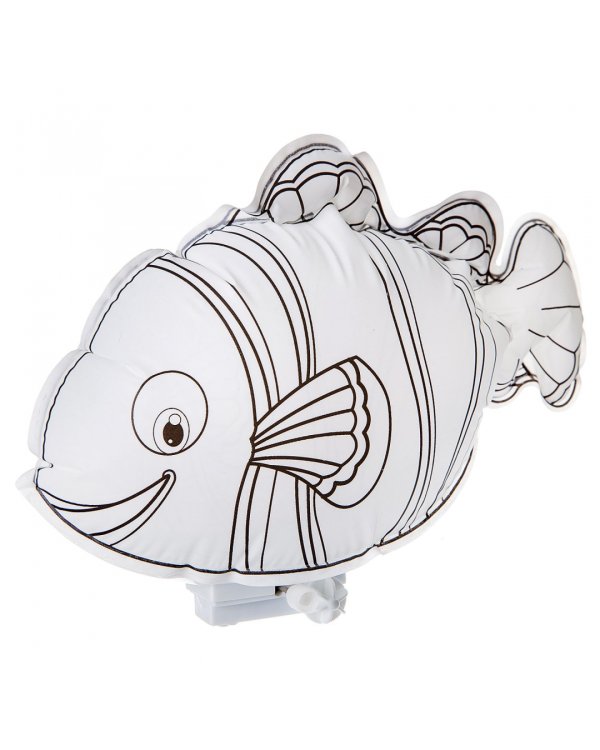 Заводная надувная игрушка для раскрашивания. Рыбка