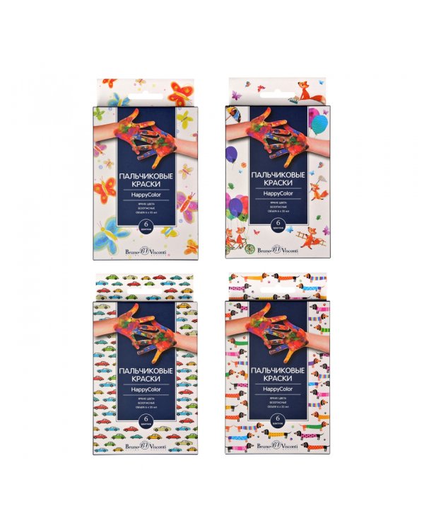 Пальчиковые краски, 6 цветов